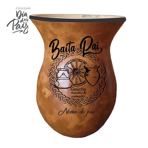 Cuia Chimarrão Porongo Bago de Touro - Dia dos Pais