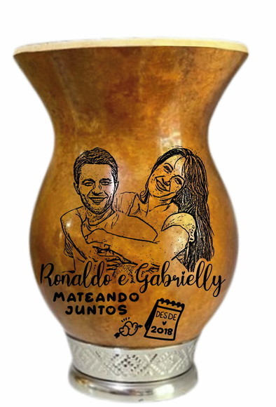 Cuia chimarrão - presente casal namorados dia dos namorados