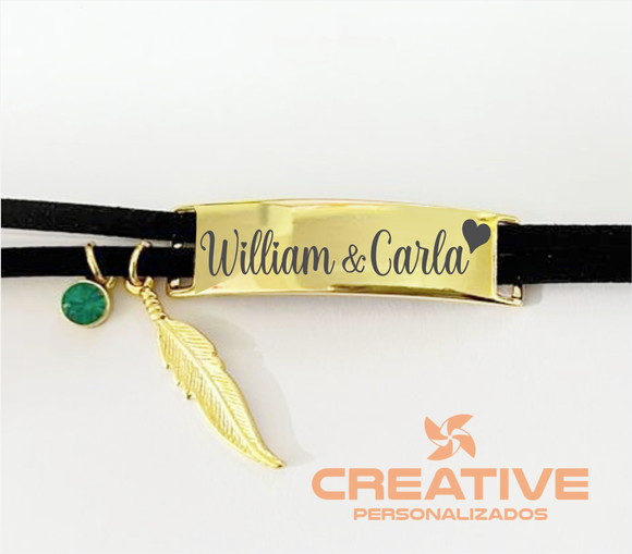 Pulseira de cuia personalizada com nome