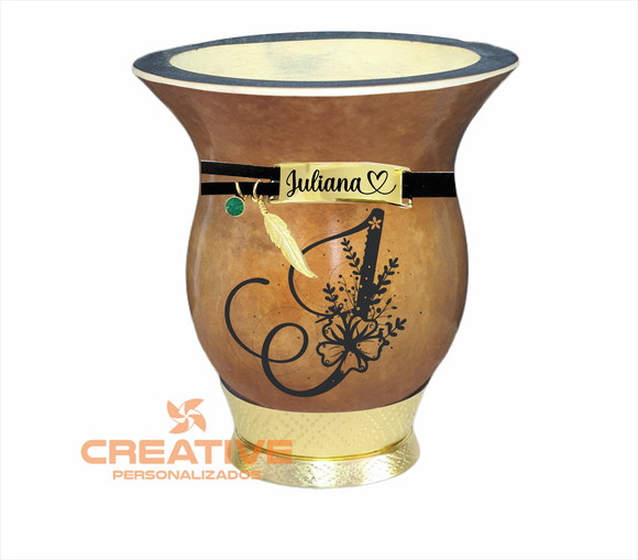 Cuia chimarrão com pulseira personalizada