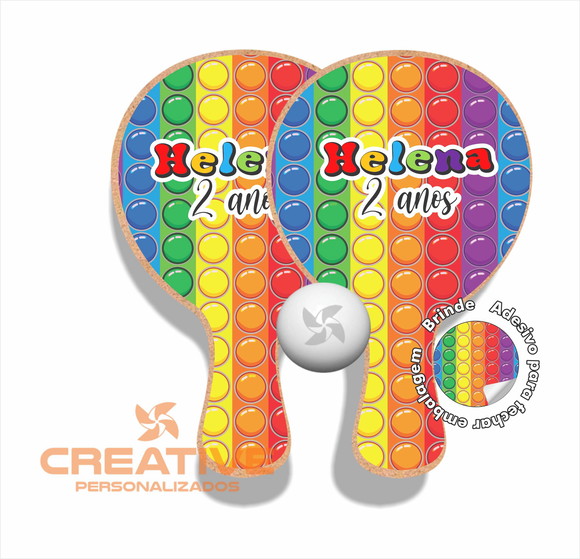 Kit Raquetes Ping Pong - Pop It