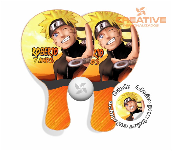 Kit Raquetes Ping Pong Naruto Sakura