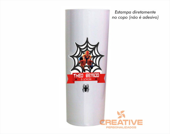 copo long drink personalizado tema homem aranha