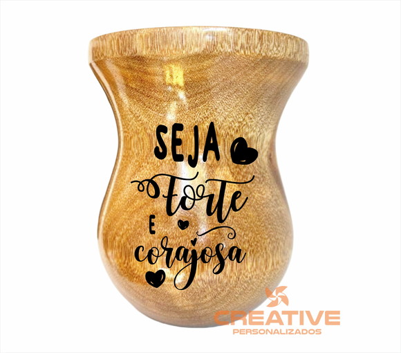 cuia chimarrão madeira imbuia personalizada