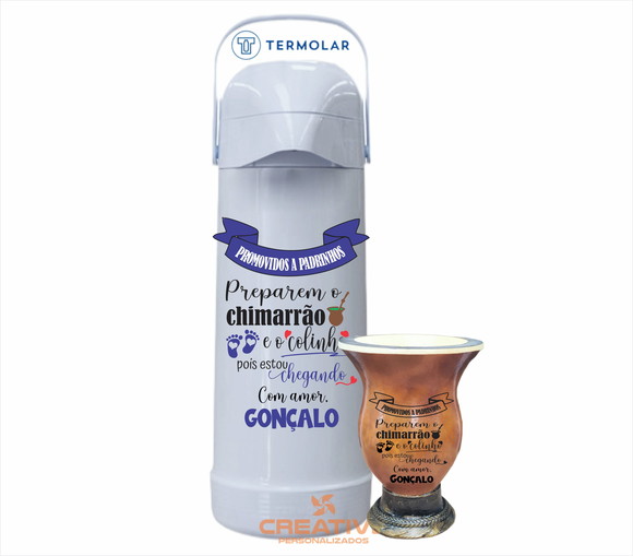 kit café garrafa térmica café chá chimarrão e cuia dindos