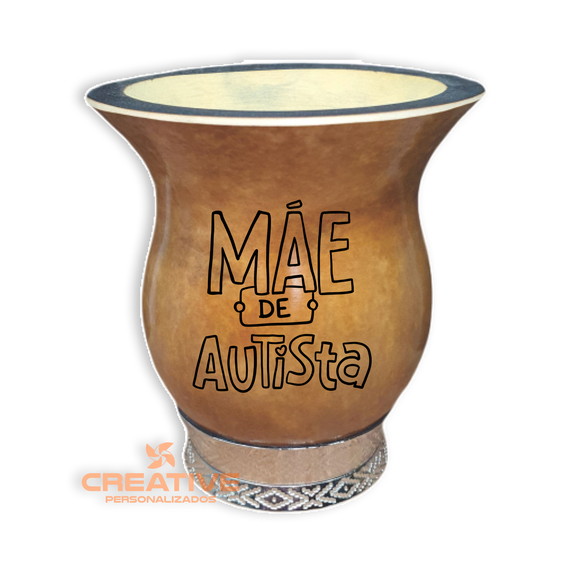 Cuia chimarrão Personalizada mãe de autista