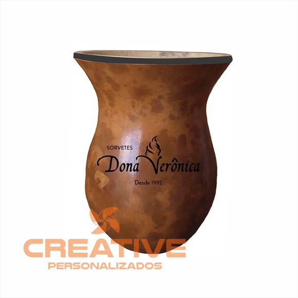 Cuia Bago de Touro de Porongo Chimarrão para Empresa Logo