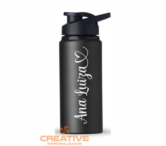 Squeeze Alumínio 600ml Personalizada Com Seu Nome