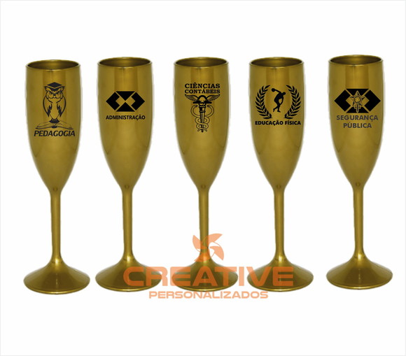 Taça de Champanhe formatura - profissões - 10 unid