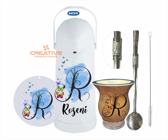 Kit De Chimarrão 4 Peças cuia chimarrão - presente