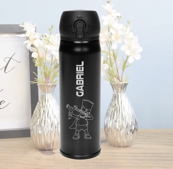Garrafa térmica de 400ml - personalizada a laser