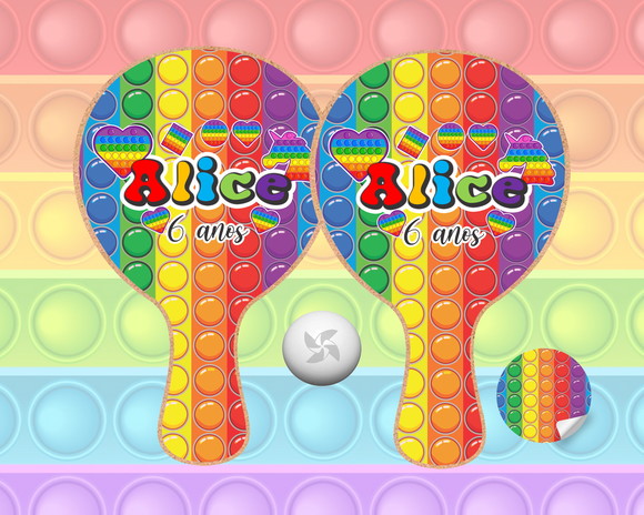 Raquete de Ping Pong - Pop It