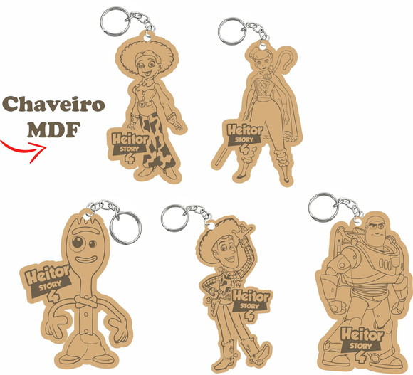Chaveiro Personalizado em MDF - TOY STORY