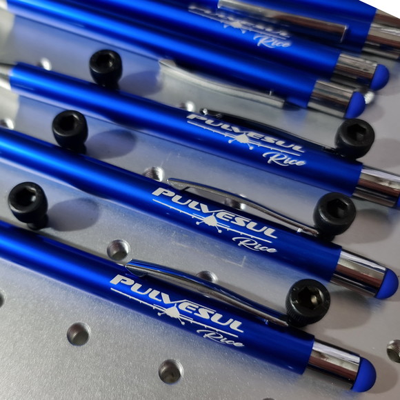 40 canetas personalizadas para empresas - modelo metal touch