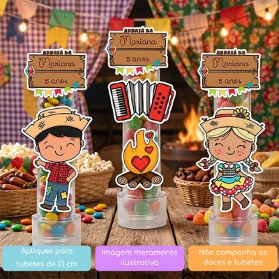 KIT COM 10 APLIQUES SORTIDOS DE LAMPIÃO E MARIA BONITA PARA TUBETES OU OUTRAS LEMBRANCINHAS (copia)