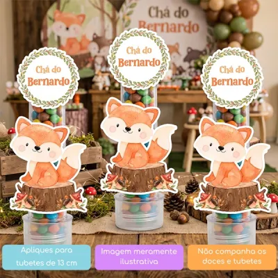 KIT COM 10 APLIQUES RAPOSINHO AQUARELA PARA TUBETE OU OUTRAS LEMBRANCINHAS
