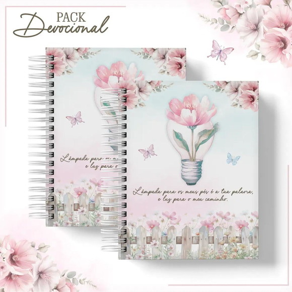 Caderno Devocional Floral