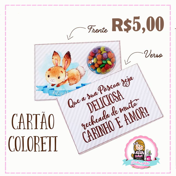 Cartão de Páscoa Coloreti