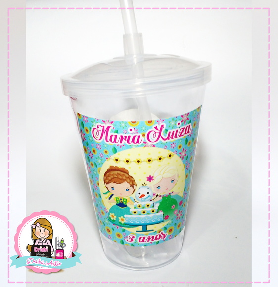 Copo c/ Canudo Personalizado