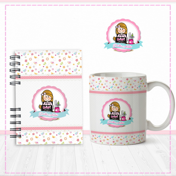 Kit Agenda e Caneca Personalizados