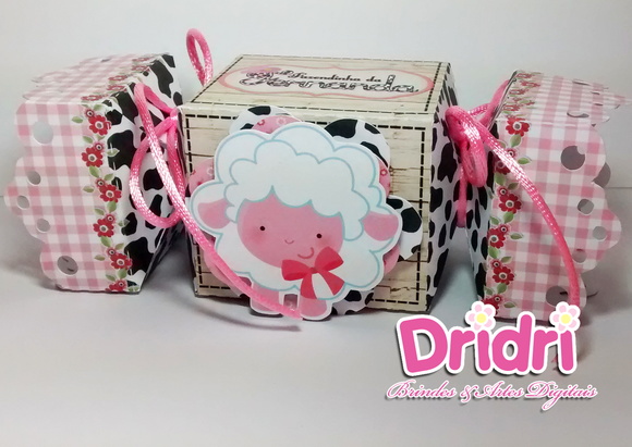 PROMOÇÃO!Caixa Bala Fazendinha Rosa