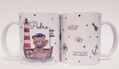 Caneca personalizada maternidade ursinho marinheiro