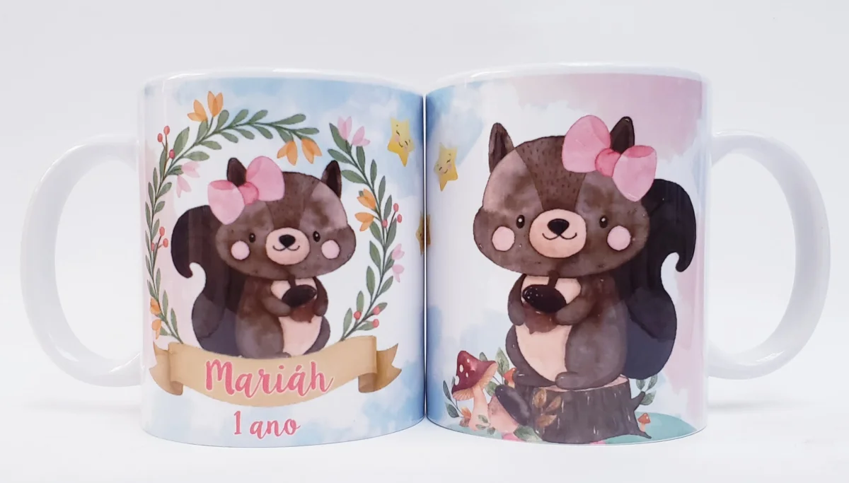 Caneca personalizada aniversario bosque encantado - Imagem 1
