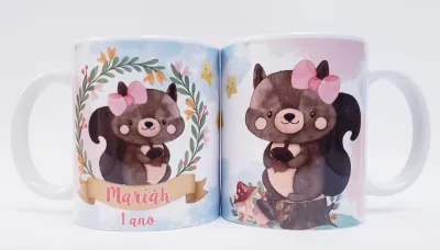 Caneca personalizada aniversario bosque encantado