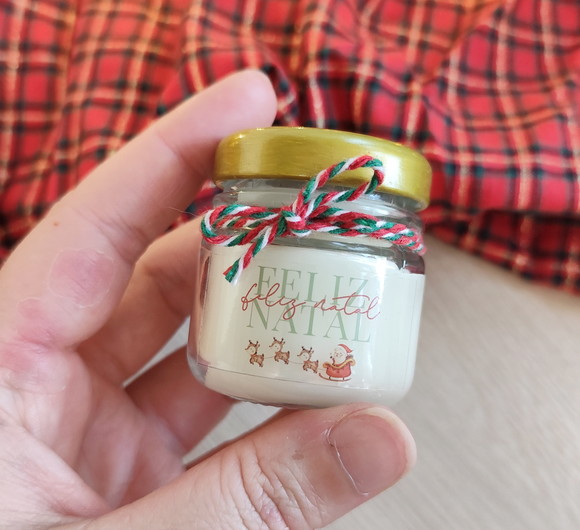 Lembrancinha Mini Vela Perfumada com Rolha e Flor