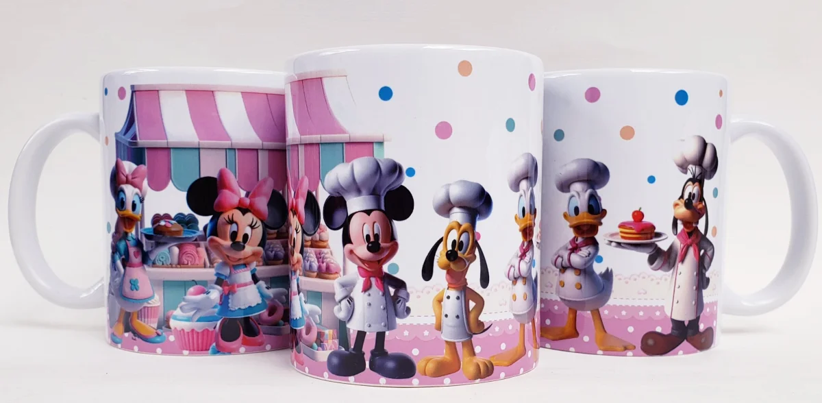 Caneca personalizada aniversario mickey minnie confeitaria - Imagem 1
