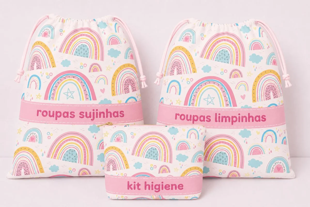 kit personalizado menina creche escola maternidade enxoval