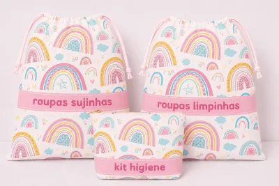 kit personalizado menina creche escola maternidade enxoval