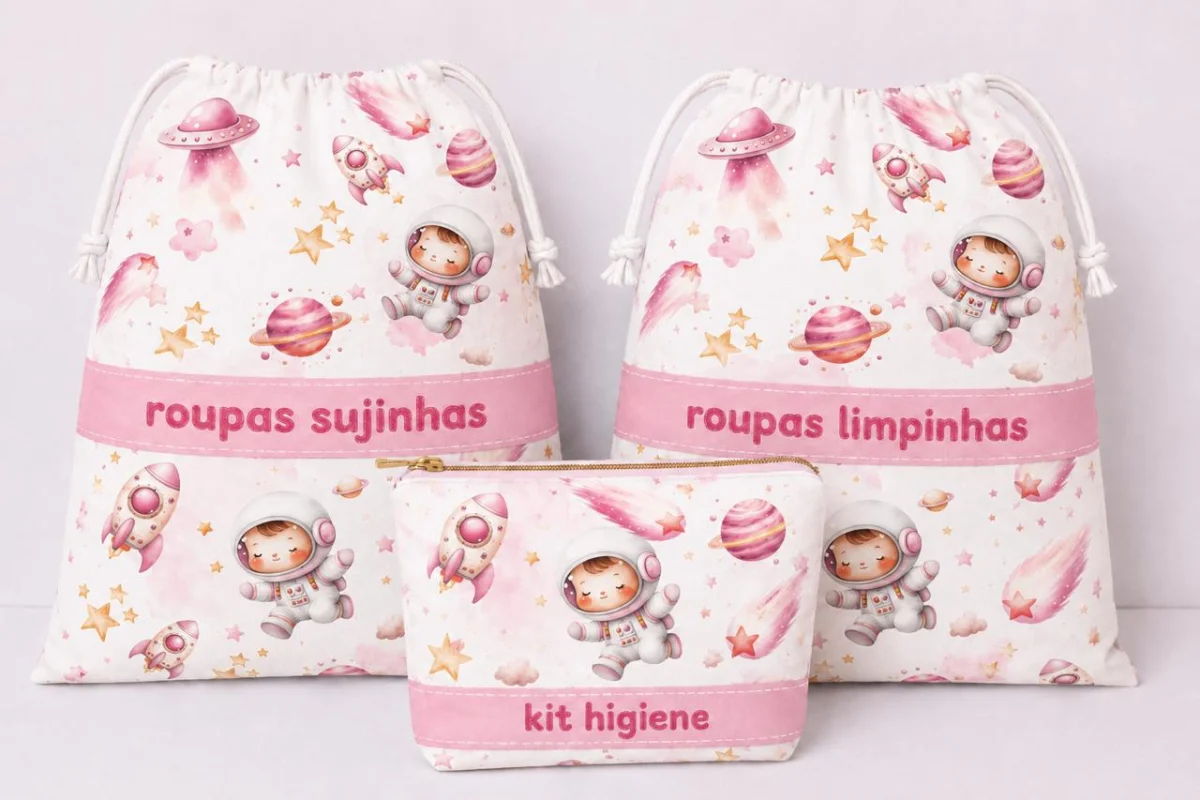 kit personalizado menina creche escola maternidade enxoval - Imagem 7