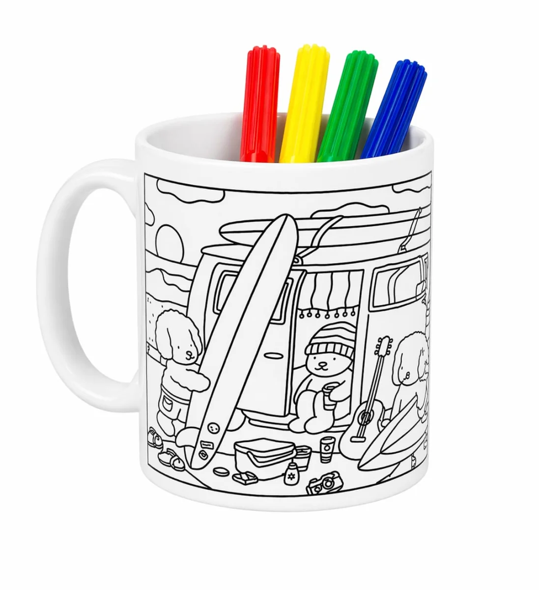Caneca de Polímero para Colorir | Criança | Presente Criativo | Lembrancinha - Imagem 4