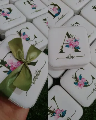 Presente Personalizado para Madrinhas de casamento Verde Oliva