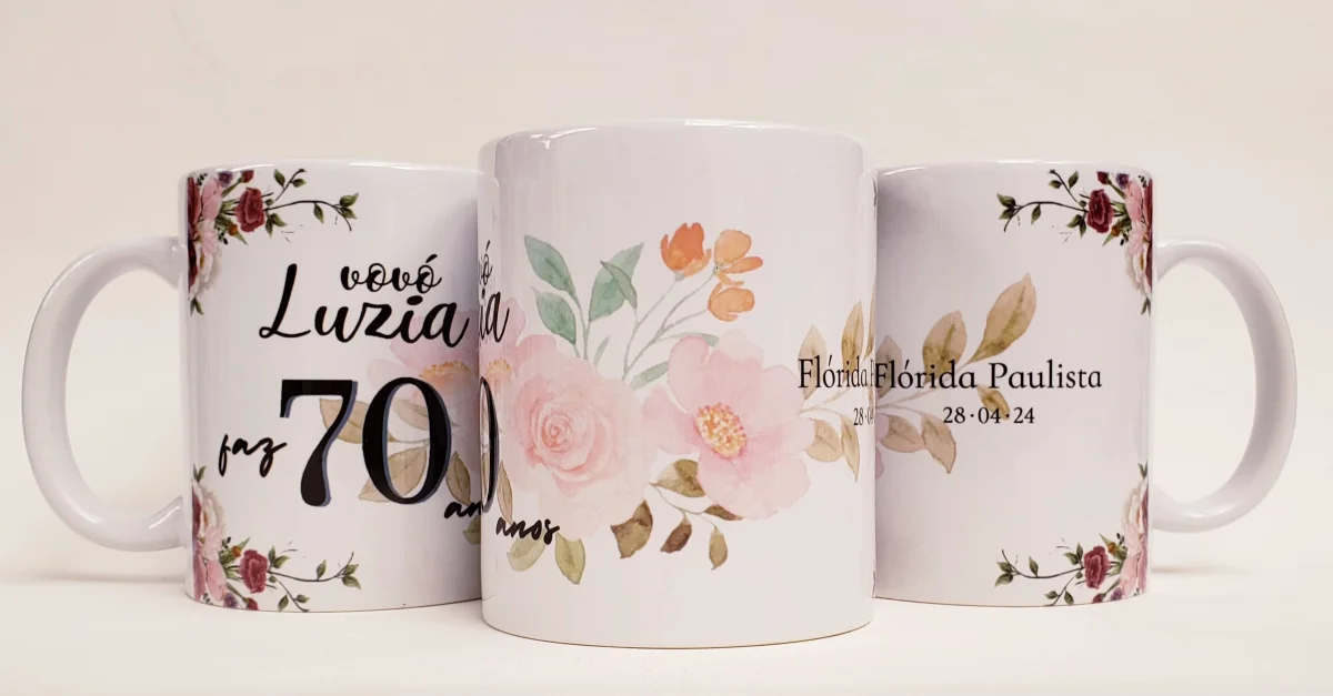 Caneca personalizada aniversario 70 anos - Imagem 2