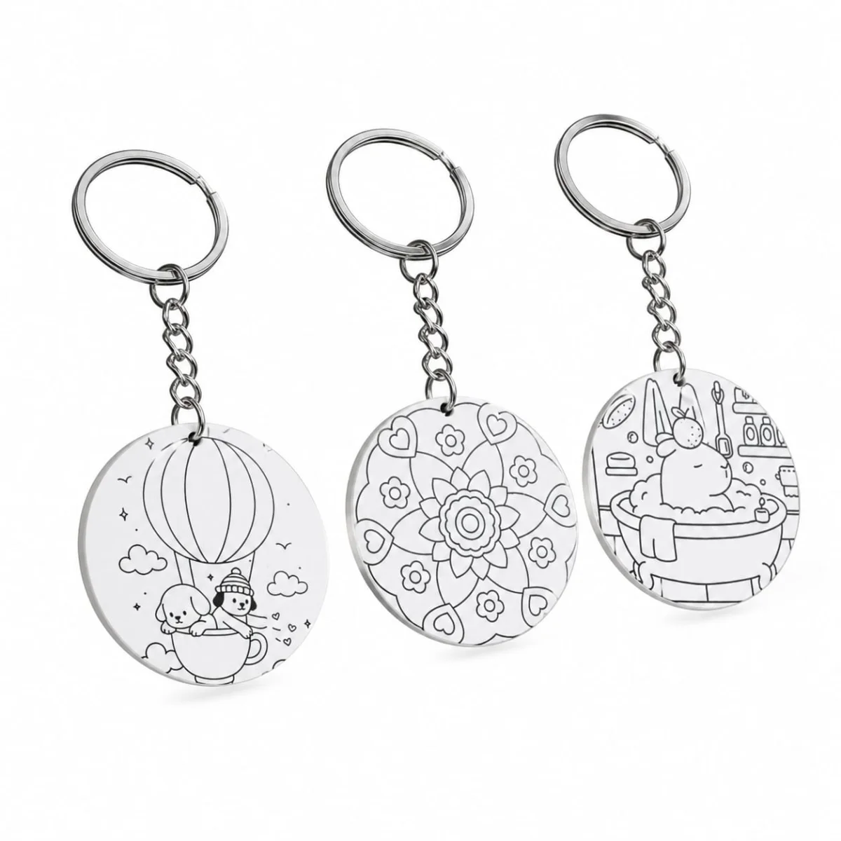 Chaveiro de chaveiros MDF para Colorir | Criança | Chaveiro Infantil | Criatividade - Imagem 6