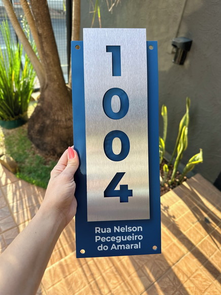 Algarismo Residencial Acm com Inox - 4 Dígitos 15x43 - Imagem 5