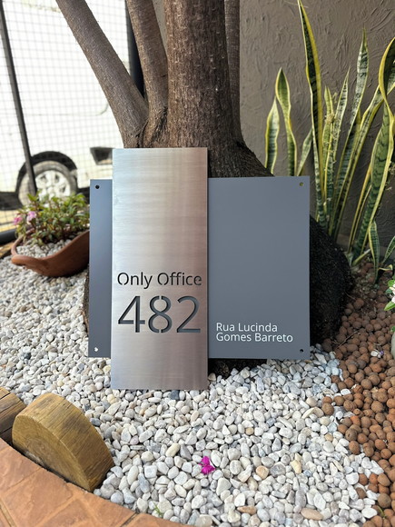 Algarismo Residencial Acm com Inox - Personalizado 55x60