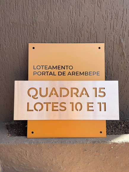 Algarismo Residencial Acm com Inox - Personalizado 55x60