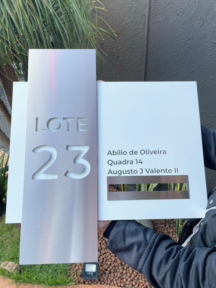Algarismo Residencial Acm+inox Abertura para Carteiro 60x55