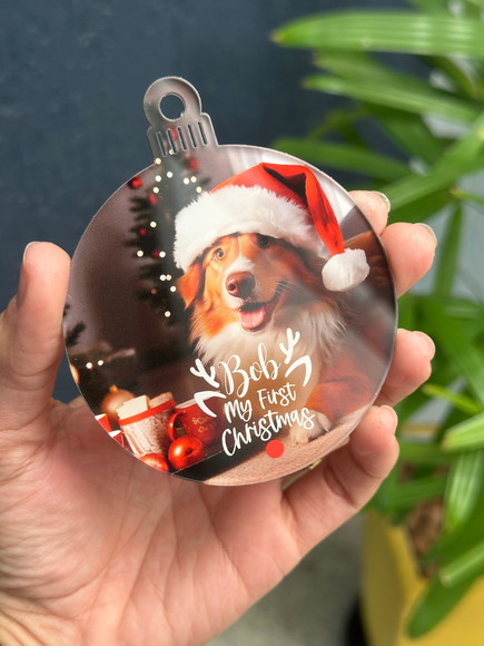 Kit 10 Bolas Enfeite de Natal Personalizado