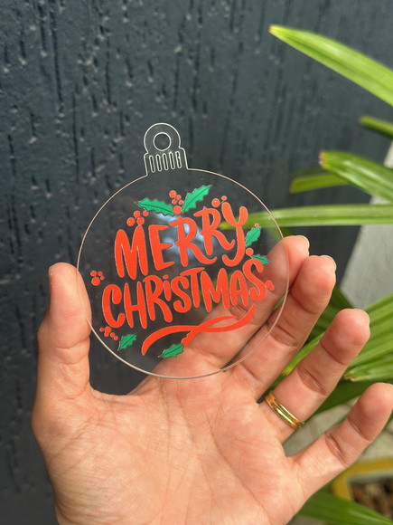 Kit 10 Bolas Enfeite de Natal Personalizado