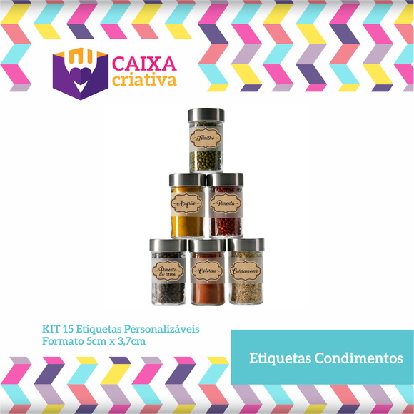 Kit de identificação de condimentos