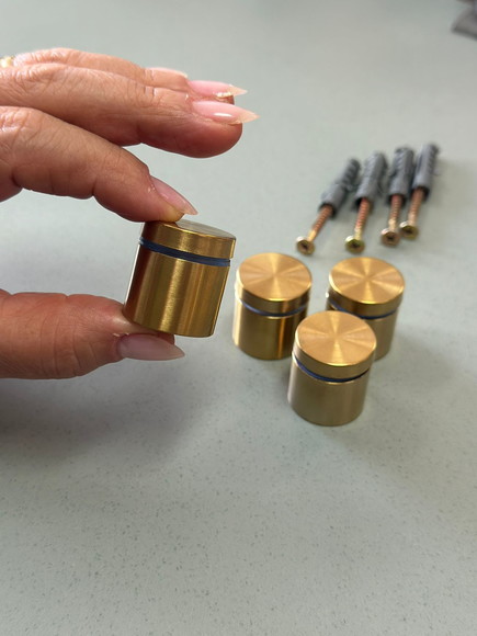 Kit de Parafusos e Prolongadores Dourado G - 4 Unidades 2,5