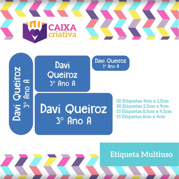 Kit Etiquetas Adesivas - Azul