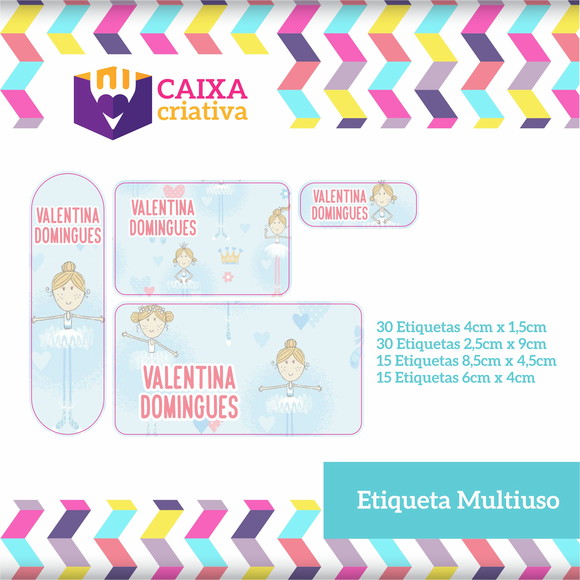 Kit Etiquetas Adesivas - Bailarina