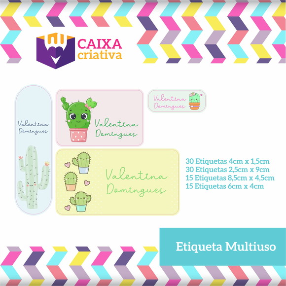 Kit Etiquetas Adesivas - Cacto