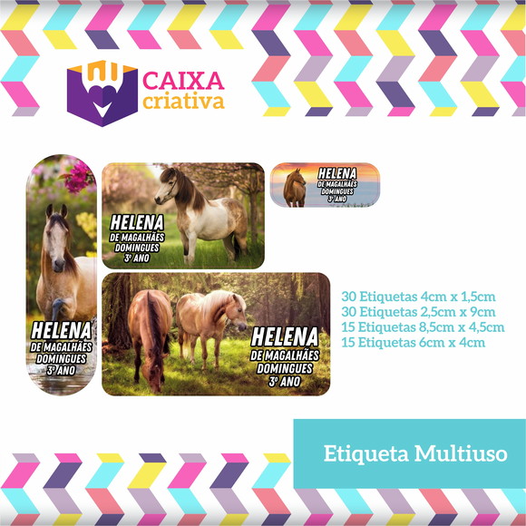 Kit Etiquetas Adesivas - Cavalo