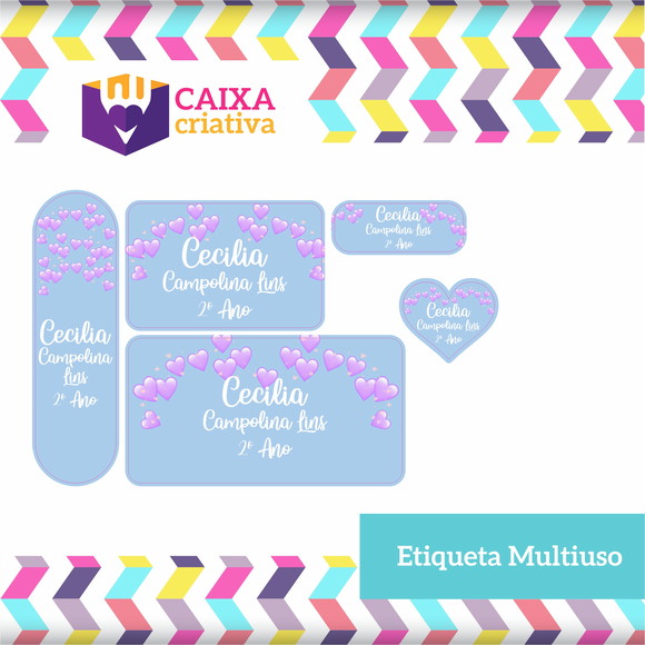 Kit Etiquetas Adesivas - Coração